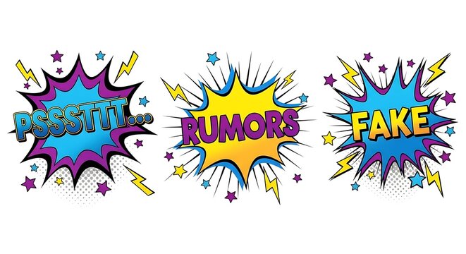 Fake news alert with rumors and possibilities