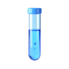 Laboratory Test Tube with Blue Liquid.