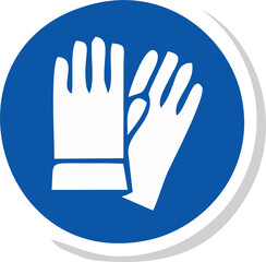 Protective Gloves Sign simple design