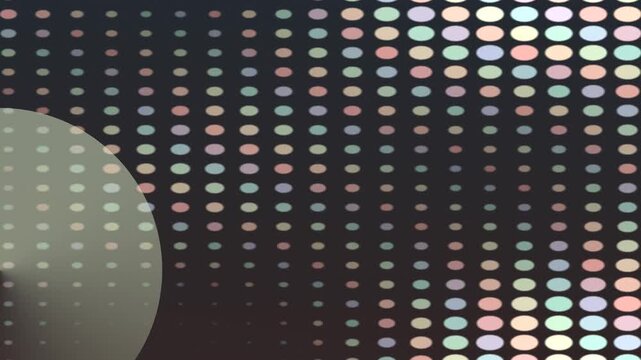 Abstract design with dotted background and overlapping arc shape