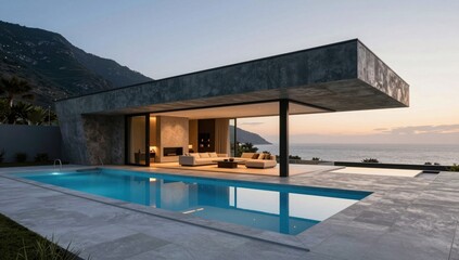 Fototapeta premium swimming pool at night