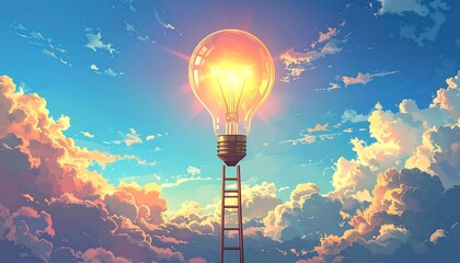 Innovative Idea Light Bulb Concept High.