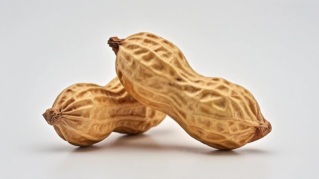 Multiple Shelled Peanuts Displayed in an Organized Manner on a Clean Surface