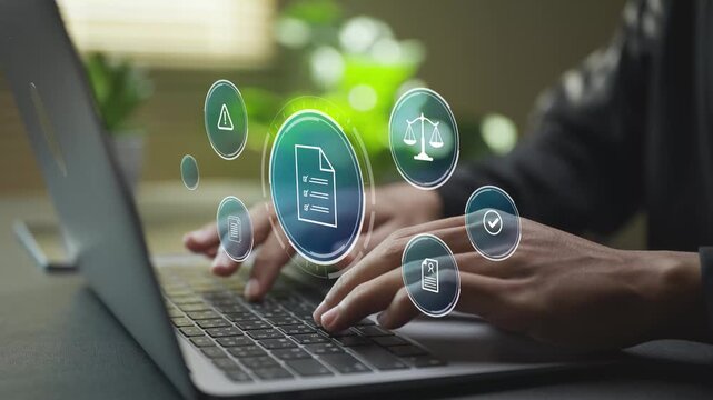 Compliance rules concept highlighting regulatory standards, internal policies and risk control. Ensuring lawful operations, transparency and accountability in modern business environments.