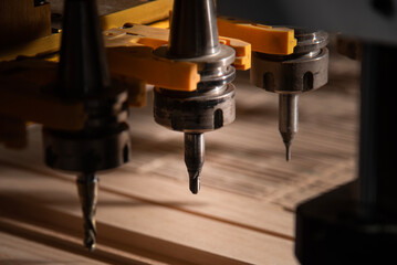 Close up of a CNC machine.