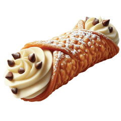 Italian Cannoli Filled With Sweet Cream transparent