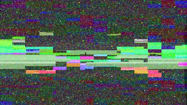Abstract Digital Glitch Background With Colorful Static, Pixel Noise, And Horizontal Data Corruption Lines Dynamic Visual Effect For Modern Technology And Cyber Themes, Abstract Digital Glitch