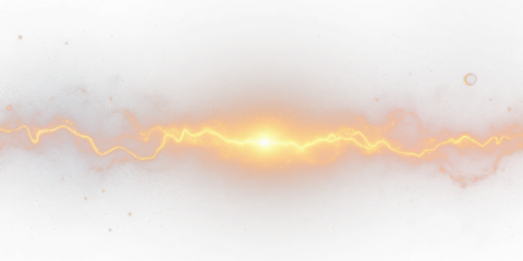 Soft golden light emanating from the center surrounded by gentle hues of orange and white isolated on white