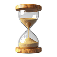 Hourglass with Sand Running Out Slowly.