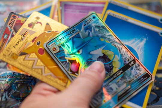collecting Pokemon Trading Card Game, collectible card TCG, collecting hobby, Pokemon Fan Culture, Frankfurt - October, 18, 2024