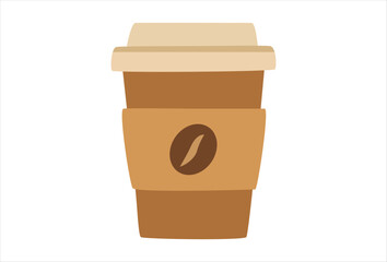 Minimalist Simple Coffee Cup Illustration 