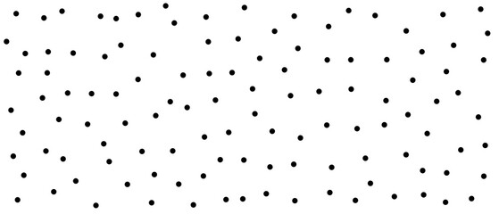 A seamless pattern of randomly scattered dots. Black scattered dots. © Linda