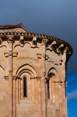 Obraz premium Romanesque Hermitage of the Immaculate Conception in the village of San Vicentejo. Treviño County region. Burgos. Castile and León. Spain. Europe