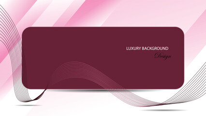 Red abstract background vector design. Luxury red background with curved ribbon and wave line decoration. Suit for banner, backdrop, award, certificate and others