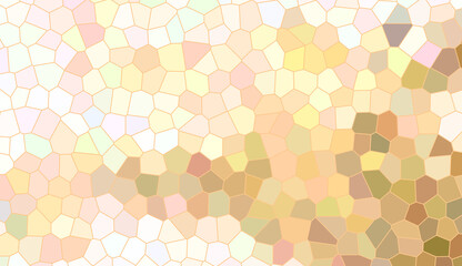 Abstract mosaic tile pattern with warm beige, gold, and soft peach geometric shapes. Modern stained glass aesthetic with neutral earthy tones and minimalist artistic backdrop.