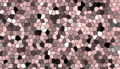 Abstract Voronoi Mosaic Background Collection with Geometric Cellular Patterns and Circular Elements
