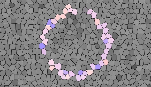 Abstract Colorful Stained Glass Mosaic Background with Geometric Triangular Patterns