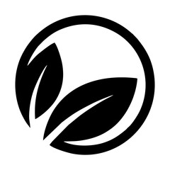 Leaf Circle Eco Logo Icon for Sustainable and Organic Brands