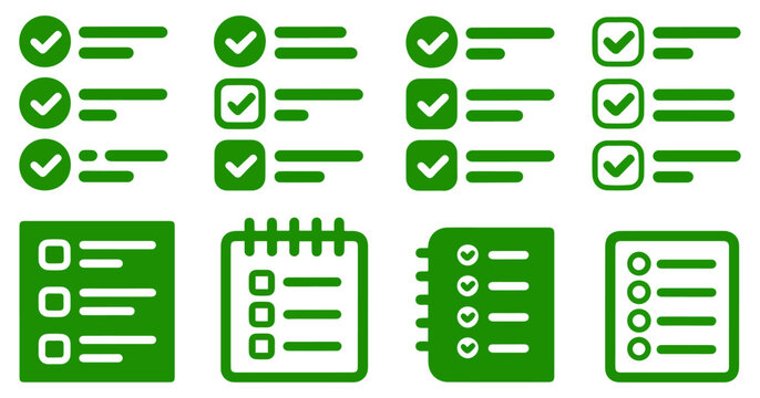 checklist icon set vector illustration