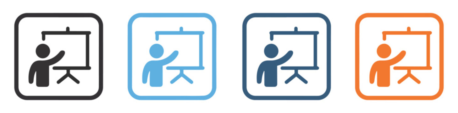 teacher instructor lecture icon vector