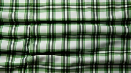 Green and White Plaid Fabric Texture
