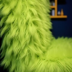 Fluffy Texture in Chartreuse Green Hues