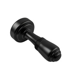 Black rubber stamp with ergonomic handle