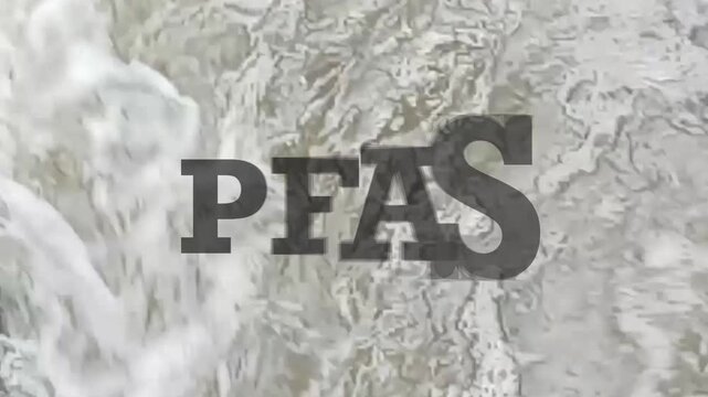 pfas sign on water background