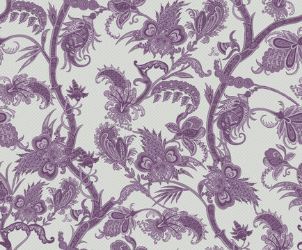 seamless pasley pattern with flowers