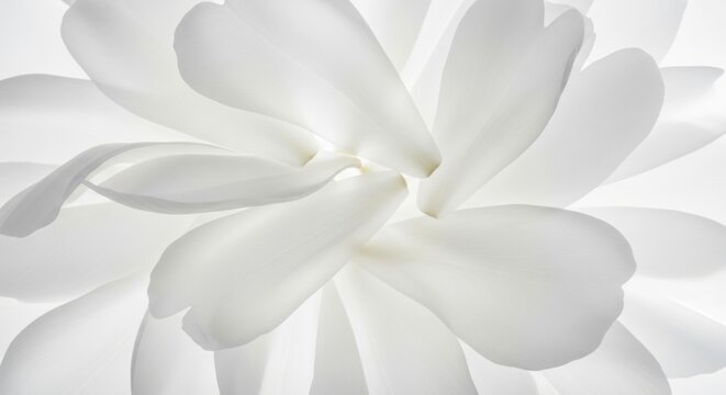 White Flower Petals Macro
