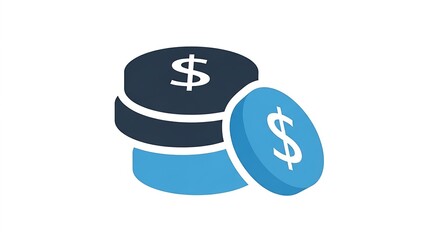 Stacks of Dollar Coins Graphic