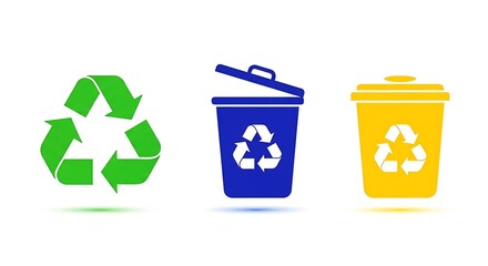 Recycling Symbols and Bins