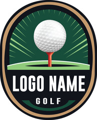 golf logo design with editable vector file