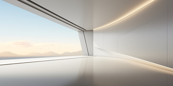 Futuristic Observation Space with Panoramic View