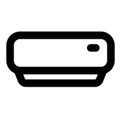 electronic device outline icon set