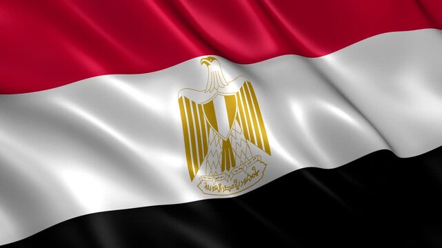 waving egypt national flag animation loop