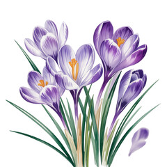 watercolor crocuses