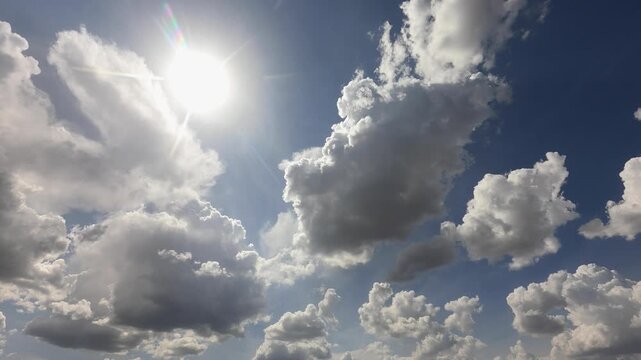 dramatic sky with stormy gray clouds, time-lapse sunset sky, cloudscape background. colorful clouds generate powerful energy and environmentใ Cloudy evening ม Windy weather summer.  soft sunlight 