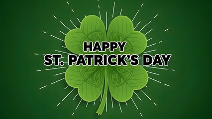 Fototapeta premium Happy st patrick's day green shamrock celebration background