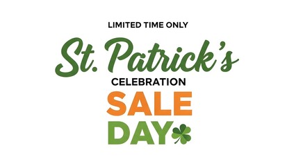 Fototapeta premium St patrick's day sale celebration green and gold discounts