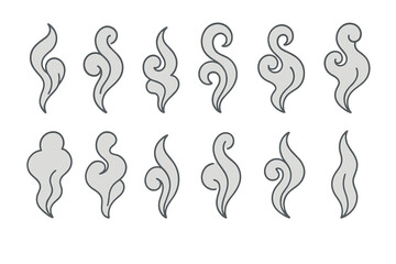 Minimalist smoke curl designs collection