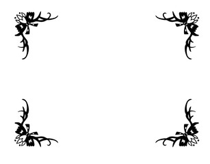 リボンのオシャレフレーム枠