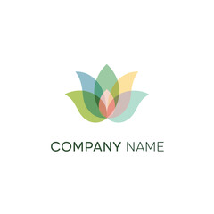 Obraz premium Colorful Lotus Flower Logo Design Element.