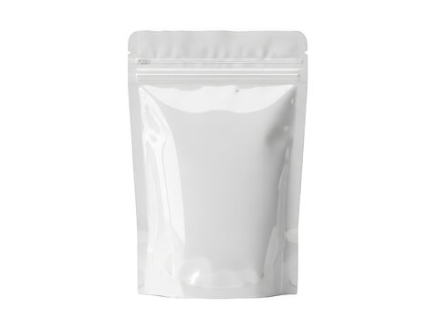 Standup pouch with zipper isolated on transparent background