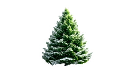Christmas tree isolated on transparent backgrounded, clean and festive composition