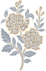 Fototapeta premium Traditional Indonesian Batik Floral Motif