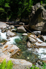 Fototapeta premium Landscape and hike along the Passer Gorge in South Tyrol, Italy
