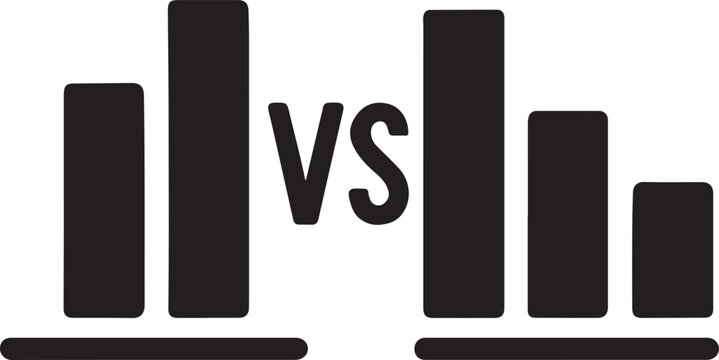 Data comparison line icon for analytics, analysis, metrics, charts, reports, and business intelligence visuals.