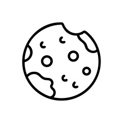 Fototapeta premium moon surface outline vector icon