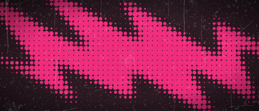 Grunge halftone gradient background. Faded grit noise texture. Colorful wallpaper. Retro pixelated backdrop. Anime or manga style comic overlay. Vector graphic design textured Grunge scratch template.